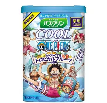 Bath Clink Cool One Piece Collaboration Design Bath Salt Exciting Tropical Fruit Scent 600g [Quasi-drug] (x 1)