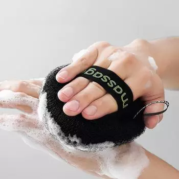 Bath Sponge Balls Cleaning Brush Shower Puff Body Cleaner Exfoliating Scrubbers Bath Ball 3d Massage Brush Bathroom Supplies чёрный