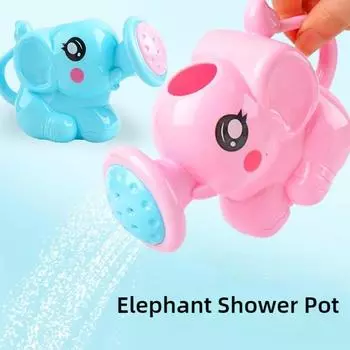 Bath Toy Kettle Bath Shower Tool Baby Bathroom Toy Pot Elephant For Children Bath Elephant Toy H5T9 Pink-1pcs