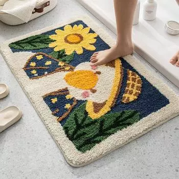 Bathroom Absorbent Mat Bathroom Door Mat Cartoon Cute Non-slip Household Carpet Door Mat 40 * 60Cm