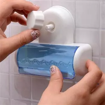 Bathroom Accessories No Need To Punch Drainable Abs Blue Household Wash Rack Transparent Cover Strong Suction Cup White 6 Holes синий