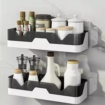 Bathroom Bathroom Storage Rack Wall Hanging Hole-free Toilet Wall Rack Bathroom Bath Sink Storage Rack