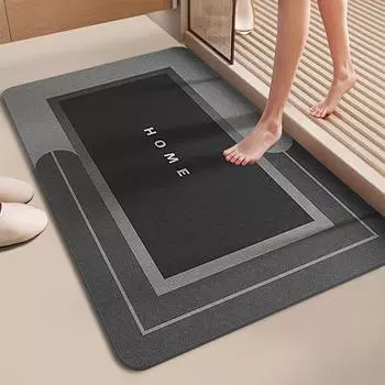 Bathroom diatom mud absorbent mat shower room mat toilet anti-slip mat bathtub mat foot pad entrance mat 400MMx600MM