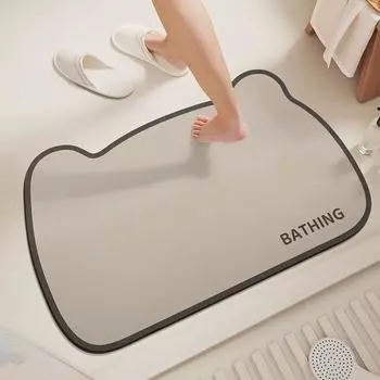 Коврик для ванной комнаты Diatom Mud Mat Простой бытовой водопоглощающий коврик Простой в уходе износостойкий нескользящий коврик Коврик для ванной комнаты с быстрой сушкой 40 * 60Cm (diatom mud)