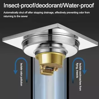 Bathroom Fast Drainage Floor Drain Sink Strainer Shower Floor Drain Backflow Preventer Anti-odor Filter Plug Bathroom Hardware
