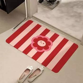 Bathroom Floor Mat Entry Door Mat Entry Door Mat Toilet Toilet Bathroom Absorbent Non-slip Household Carpet Mat 40 * 60CM [Diatom Mud]