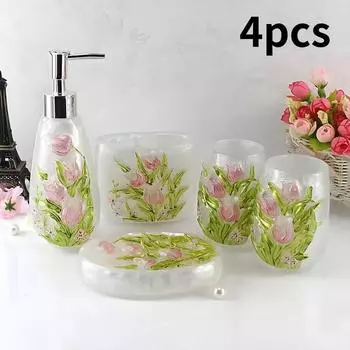 Bathroom Flower Patterned Lotion Storage Bottle Hand Sanitizer Bottles Gift