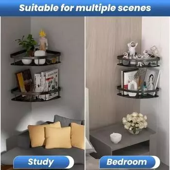 Bathroom Shower Rack Without Punching Bathroom Shampoo Storage Rack Kitchen Triangle Wall-mounted Storage Rack Bathroom Accessor