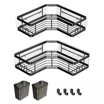 Bathroom & Shower Storage Solution Space Saving Rack Adhesive Shower Shelf Corner Rack Efficient & Functional Shelf
