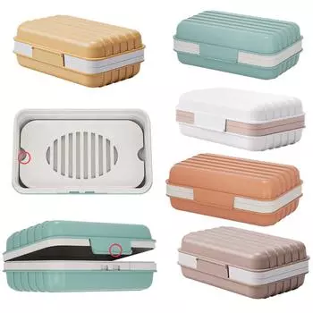 Bathroom Soap Dish With Lid Home Plastic Soap Box Leak-Proof Soap Travel Dry Soap Portable Dishes Soap Dish Thickened Keeps B6B3 белый