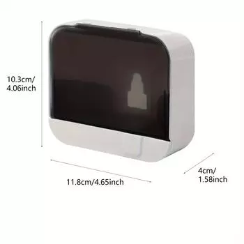 Bathroom Soap Holder Flip Lid Soap Storage Box Wall Mounted No Punch Soap Dish With Drain none