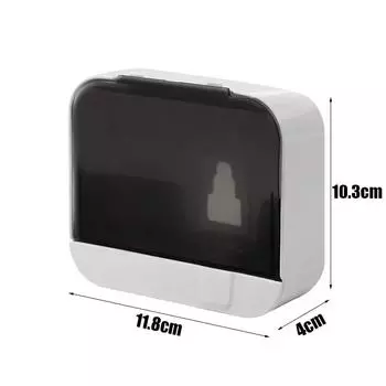 Bathroom Soap Holder Flip Lid Soap Storage Box Wall Mounted No Punch Soap Dish with Drain Storage Rack Soap sheets Soap saver none