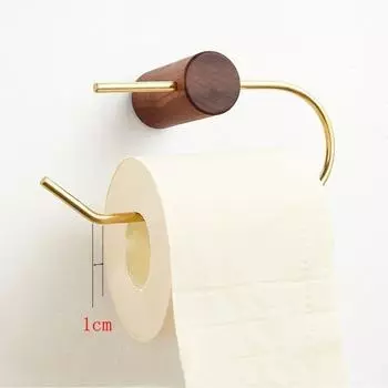 Bathroom Toilet Paper Holder Wall Mount Tissue Roll Hanger Bathroom Accessories Wall Paper Porta Papel Higienico Wood Copper