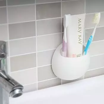 Bathroom Toothbrush Home Holder Wall Mount Suction Cup Toothpaste Storage Rack