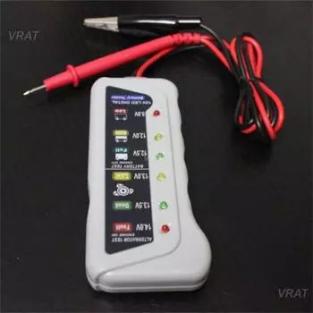 Battery Capacity Tester 6v/12v Portable Universal Quickly Detect Multifunctional Car Accessories Battery Detector Cnbj-801 серый