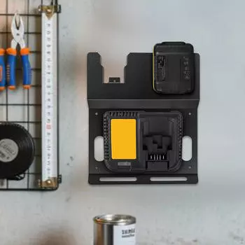 Battery Holder Sturdy for 12V/20V/60V with Srews Storage Organizer Rack Wall Mount