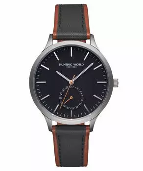 Batue Classic Batue Cross кожаный ремешок 36 мм кварц Batue Origin HW505BKBK черный [Hunting World] и мужской