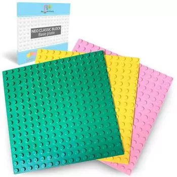 Базовая пластина Radiant Party Block, совместимая с Duplo Block Lab, набор из 3 шт. (1)