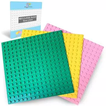 Базовая пластина Radiant Party Block, совместимая с Duplo Block Lab, набор из 3 шт. (1)