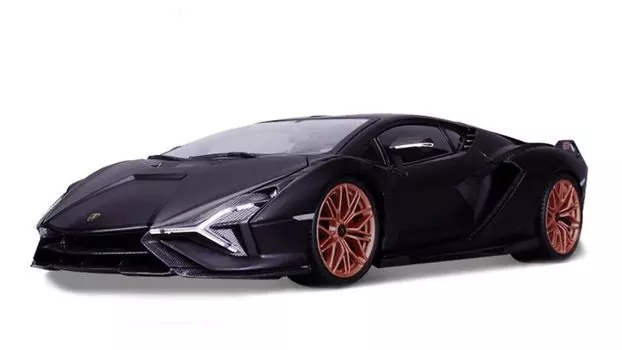 Bburago Lamborghini Sian FKP 37 черный мини-автомобиль литой автомобиль готовый продукт BK [Ограниченный товар] 1/18 18-11046