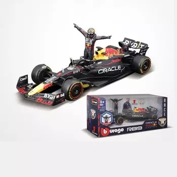 Bburago RB19 Red Bull 2023 Модель F1 Литой автомобиль Burago Mini Race Car Цинковый сплав Готовый продукт Макс Ферстаппен 124 #1