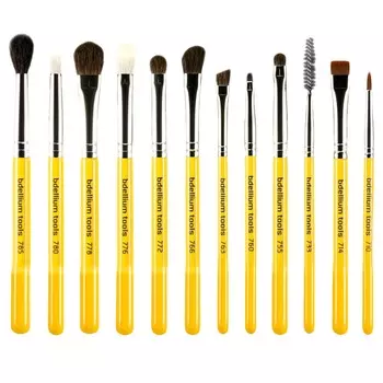 Bdellium Tools, Studio Line, набор кистей для макияжа глаз и чехол, набор из 12 шт.