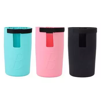 Beach Bag Drink Holder Silicone Adjustable Beach Bag Cup Water Bottle Holder Attachment for All Beac Pinkish
