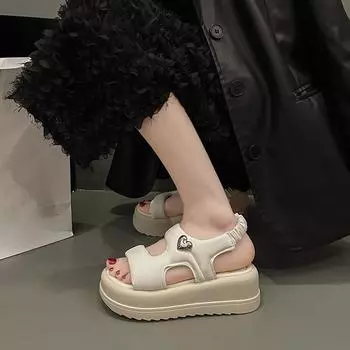 Пляжные босоножки на танкетке Beachy Casual 35 чёрный