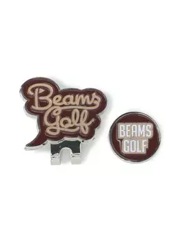 Beams Golf Short Sleeve Tee with Clip Marker Brown 81040071833 Men s Script, -