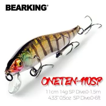 Bearking 11 см 14 г SP Dive 1,5 м Профессиональный воблер гольяна рыболовные приманки качественные джеркбейты искусственные приманки снасти для хищников A