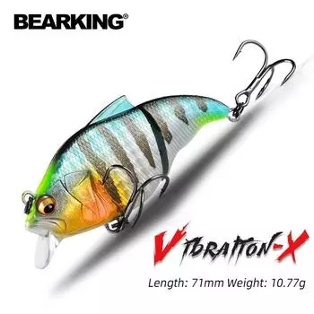 Bearking 71 мм 10 г Топ профессиональные воблеры рыболовные снасти рыболовные приманки вибрационная приманка для зимней рыбалки искусственные аксессуары A