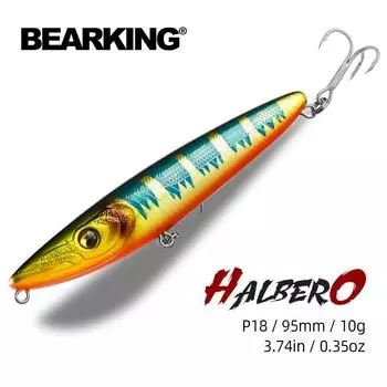 Bearking 9,5 см, 10 г, хорошая модель, рыболовные приманки, жесткая приманка, 10 цветов, карандаш, качество, профессиональная приманка, прогулка с собакой A