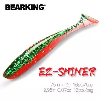 Bearking Shiner 75 мм 2 г 16 шт./пакет рыболовные приманки мягкая приманка искусственная приманка снасти джеркбейты для щуки и окуня A