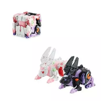 BEASTBOX 52TOYS BB-54 IRONBLOOD&LOYALHEART Трансформирующаяся игрушка Железная кровь и королевское сердце Трансформируется из кубика в игрушку-трансформера кролика Раскрашено в яркие цвета