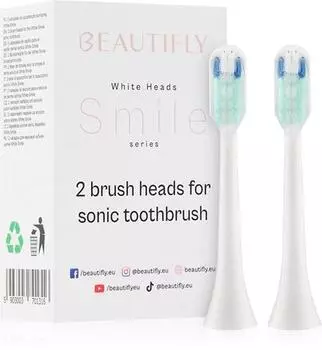 Beautifly White Smile Toothbrush Tips ttes de remplacement pour brosse dents TU прозрачный