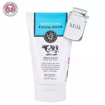 Beauty Buffet SCENTIO Milk Plus Q10 Ярко-белая отбеливающая пенка для лица 100 мл - Тайский 100 ml. белый