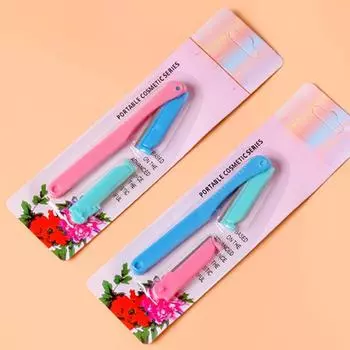 Beauty Tools Eyebrow Shaper для легкого оформления бровей со сменным лезвием, складная линия для начинающих, подарок для оформления бровей