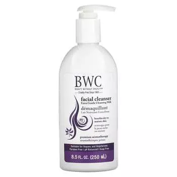 Beauty Without Cruelty, очищающее средство для лица, особо нежное очищающее молочко, 8,5 жидких унций (250 мл)