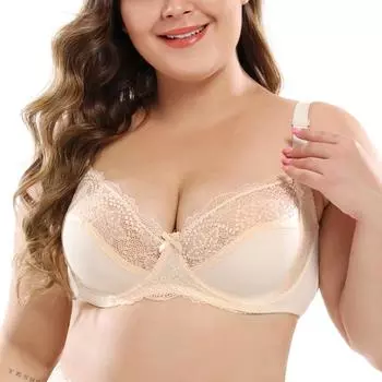 Beauwear, большой размер, бюстгальтер с чашкой для женщин, бюстгальтер на косточках без подкладок, женское сексуальное нижнее белье с полной чашкой, бюстгальтер больших размеров 85D бежевый