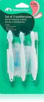 Bebeconfort Set of 3 Toothbrushes brosse dents pour enfants TU прозрачный