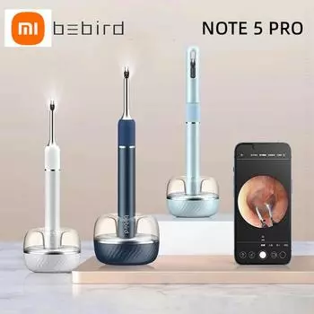 Bebird Note5 Pro Smart Visual Ear Sticks Эндоскопический пинцет Высокоточный ушной пинцет Мини-камера Отоскоп Очиститель для ушей белый