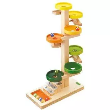 BECK Wooden Rolling Game Tray Kugeltower Rainbow BE20030R