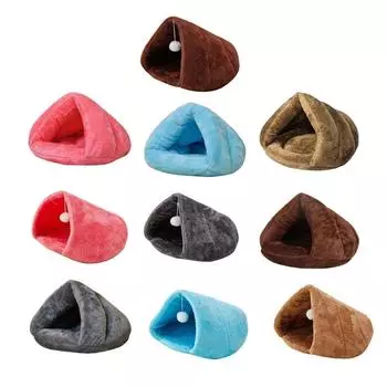 Bed Warm Plush Puppy Warm Bed Kitten Cave House Thicken Cushion