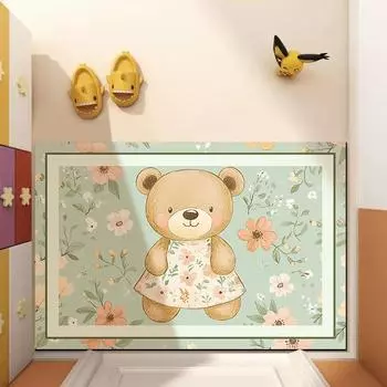 Bedroom Ins Wind Diatom Mud Absorbent Foot Mat Quick Dry Non-slip Mat Toilet Toilet Door Mat Cartoon Carpet 40 * 60cm diatom mud