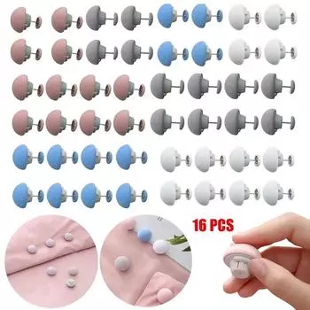 BedSheet Quilt Clip One Button Unlock Duvet Cover Fastener Clip Anti Slip Blanket Buckle Quilt Holder Fixator Grippers16pcs светло-синий