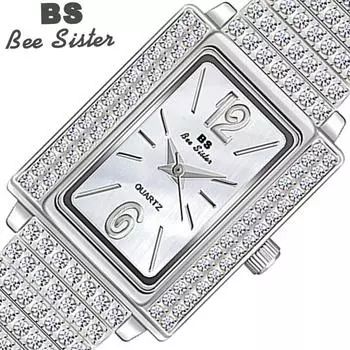 BEE SISTER BS Женские наручные часы с квадратным циферблатом Платье Золотые часы Женские часы Из нержавеющей стали Серебряные часы Женские кварцевые часы Femme Without box серебряный
