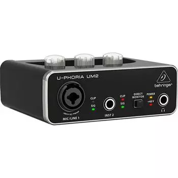 Behringer 2 входа 2 выхода USB аудио интерфейс черный UM2 1-канальный U-PHORIA чёрный
