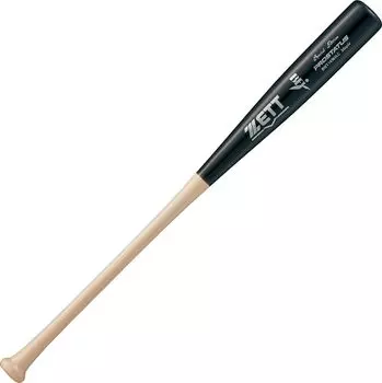 Бейсбольная бита ZETT Hardball Prostatus SE деревянная (Твердый клен из Северной Америки) Модель Кейта Сано 84 см 880 г Средний Натуральный x Черный (1219СА) Сделано в
