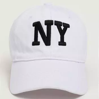 Бейсбольная кепка с надписью NY для женщин и мужчин, летняя однотонная хлопковая бейсболка с изогнутыми полями, униекс, спортивная шляпа в стиле хип-хоп на открытом воздухе