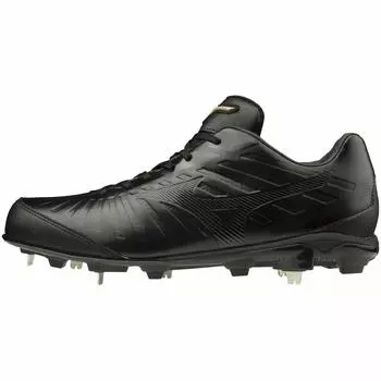 Бейсбольные кроссовки CANVER Global Elite Camber PS2 Black Spa Черные шипы Совместимость с лигой для старшей школы Клубные мероприятия для мальчиков старшего возраста